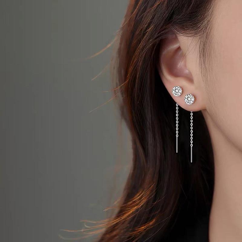 925 Sterling Silver Women's Ear Piercing Earrings - Versatile Cartilage Studs for Comfortable Sleeping