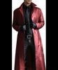 Soft Lambskin Fashionable Fit Handmade New Men Trench Coat Stylish Red Leather