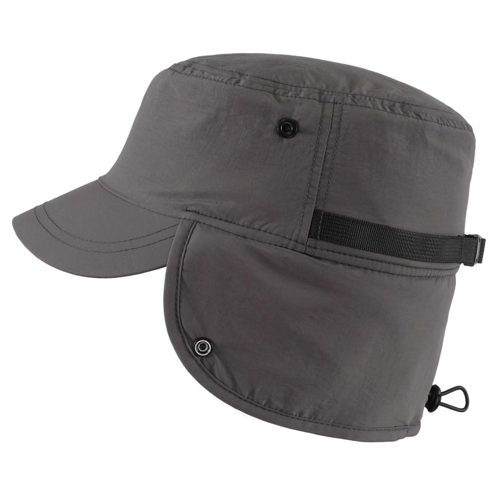 Cone Tail Unisex Earmuff Cap for Cold Work Dark Gray Men, Winter, Outdoor, Weather, Cycling, Warm, Waterproof, Cap,