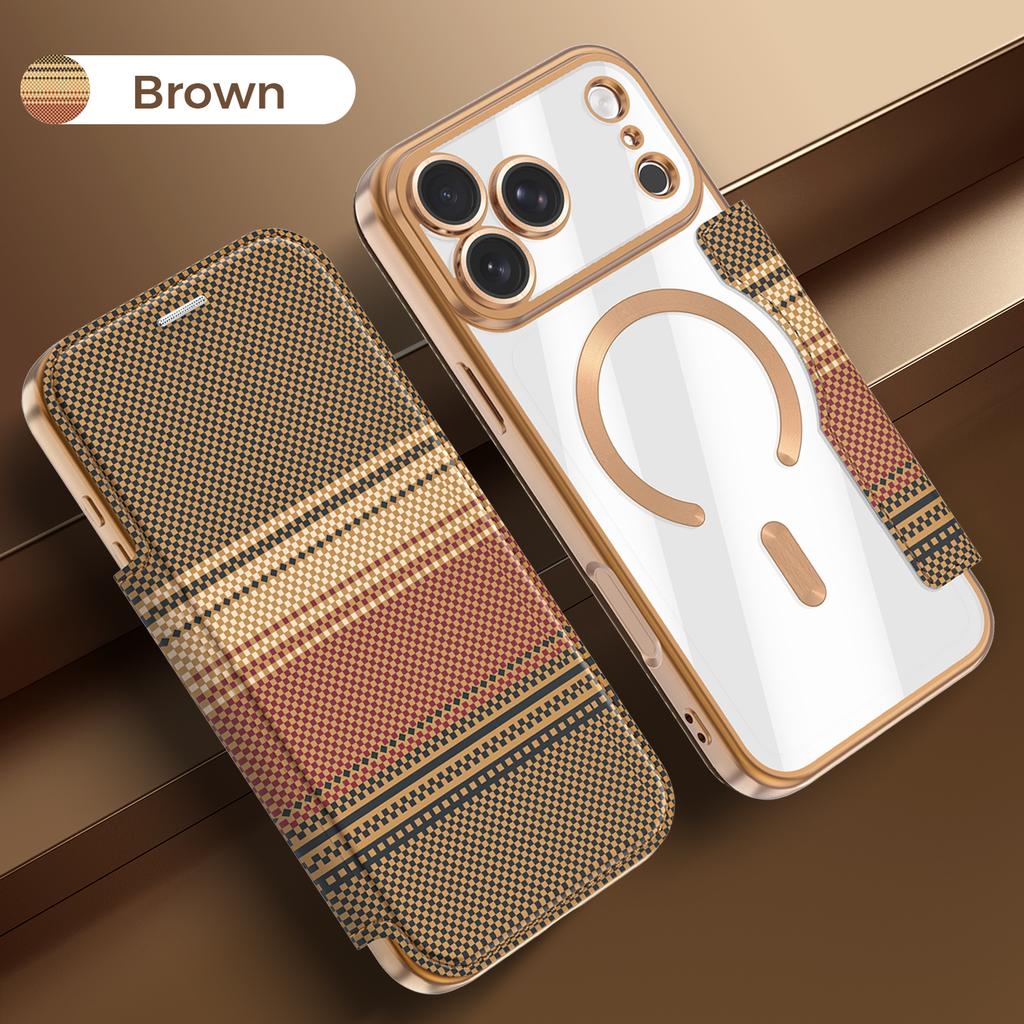 Leather Flip Magnetic Case for iPhone 17 Air Promax 16 Pro Max 15 Plus 14 13 12 Wallet Wireless Charging Card Slots Phone Cover