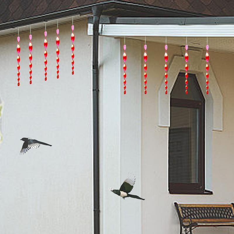 Reflective Scare Rods 10X Reflective Bird Control Spinner Decorative Glossy House Control Reflectors For Outside To Keep
