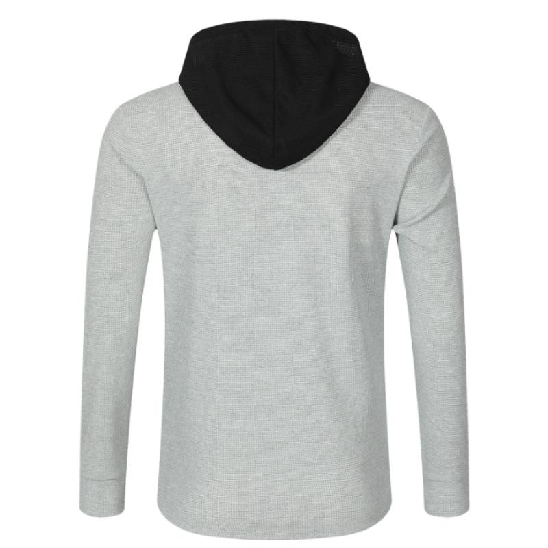 High Quality Fashion Tracksuit  Spring and Autumn Waffle Men's Casual Slim-fit Hooded Long-sleeved Jacket Trousers Suit