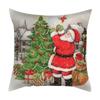 Taie d'oreiller de Noël Père Noël Camion Ferme Maison Bonhomme de neige Couronne Décoration d'arbre de Noël Bureau Canapé Housse de coussin