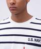 AVIREX NAVAL POCKET T-SHIRT Navy Border L 783-5934011