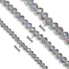 4/6/8mm Transparent Purple Faceted Crystal Beads Abacus Glass Loose Beads For Jewelry Making DIY Bracelet Necklace Accessories