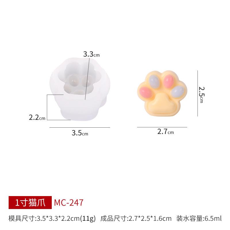 Large Cat Paw Slow Rising Stress Relief Clay Handmade DIY Silicone Mold