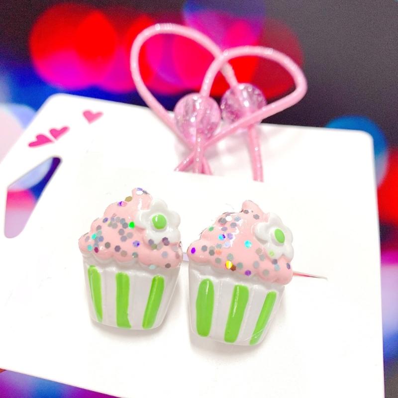 2pcs Sparkling Butterfly and Cupcake Hair Clip for Girls Cartoon Hairpin Hair Ornament Kids Hair Accessory Gift Set
