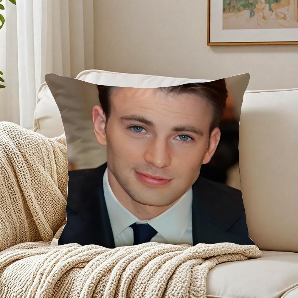 Handsome Talented American Actor CChris Evans Cushion Cover Pillowcase Antidustmite living Room Sofa Decor Cushion Room