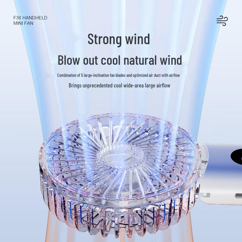 Xiru Foldable Digital Display Portable USB Rechargeable Fan