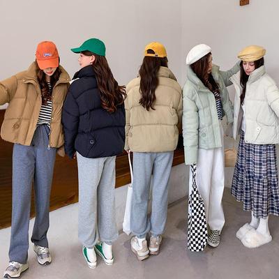 Vrouwen Herfst Winter Soild Kleur Dikker Buitenkleding Katoen Gewatteerde Capuchon Warme Jas Jas
