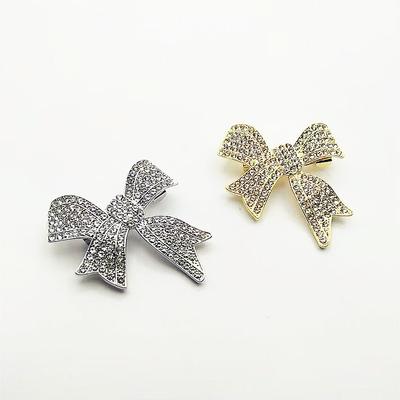 Diamond Bow Brooch Jewelry Women'S Personality Clothes Jacket Pin Accessories Temperament Brooch
