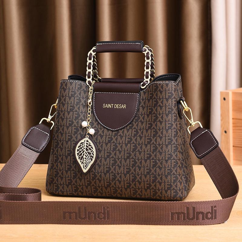 Trendy Women s High-End Print Handbag - Large Capacity Crossbody Bucket Bag 2330₽