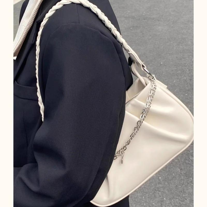 Niche Design Bag Female Pleated Personality Cloud Bag Handbag Simple Everything Stylish Zipper Chain Underarm Bag