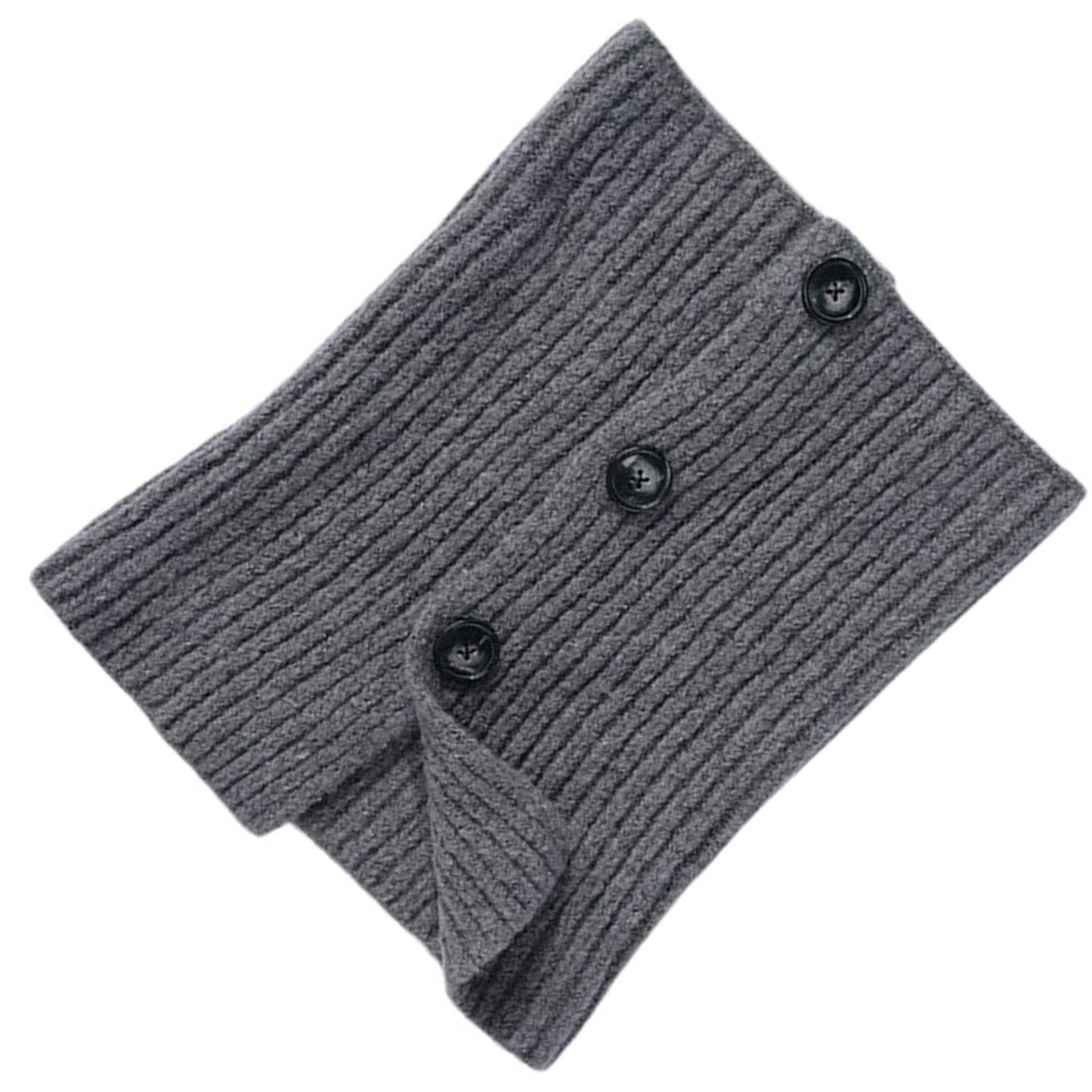 

Теплый вязаный шарф из пряжи с застежкой на пуговицы, модный шейный платок, уличный шейный платок, аксессуар для зимнего тепла