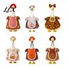 Festive Goose Clothes for Harvest Celebrations Thanksgiving Porch Outfits 23" Statue, Fall Maple Leaf Reusable Outfit 23 Inch Statues Pumpkin Clothes,