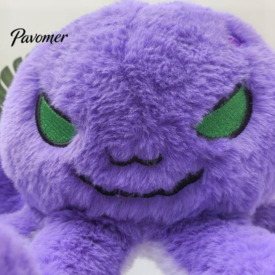 Children Octopus Doll Devil Plush Toy, Soft Stuffed Dark Decor, Desk Ornament Eight Tentacle Sea Animal Pillow, Gift for Halloween Christmas Birthday
