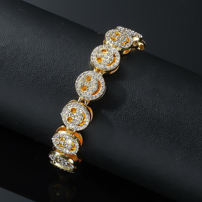 Fashionable Exquisite Smiling Face Decoration Necklace Bracelet Suit Suitable For Summer Travel And Fashionable Zircon