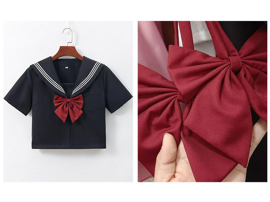 Black Three-Piece JK Uniform Skirt Set: Long-Sleeved Japanese Style Sweet Academy Outfit