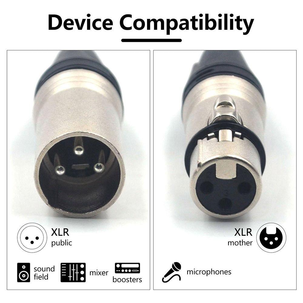 Male/Female XLR Connector Plug Nickel Plated Microphone Plug Speaker XLR Jack Speaker Accessories