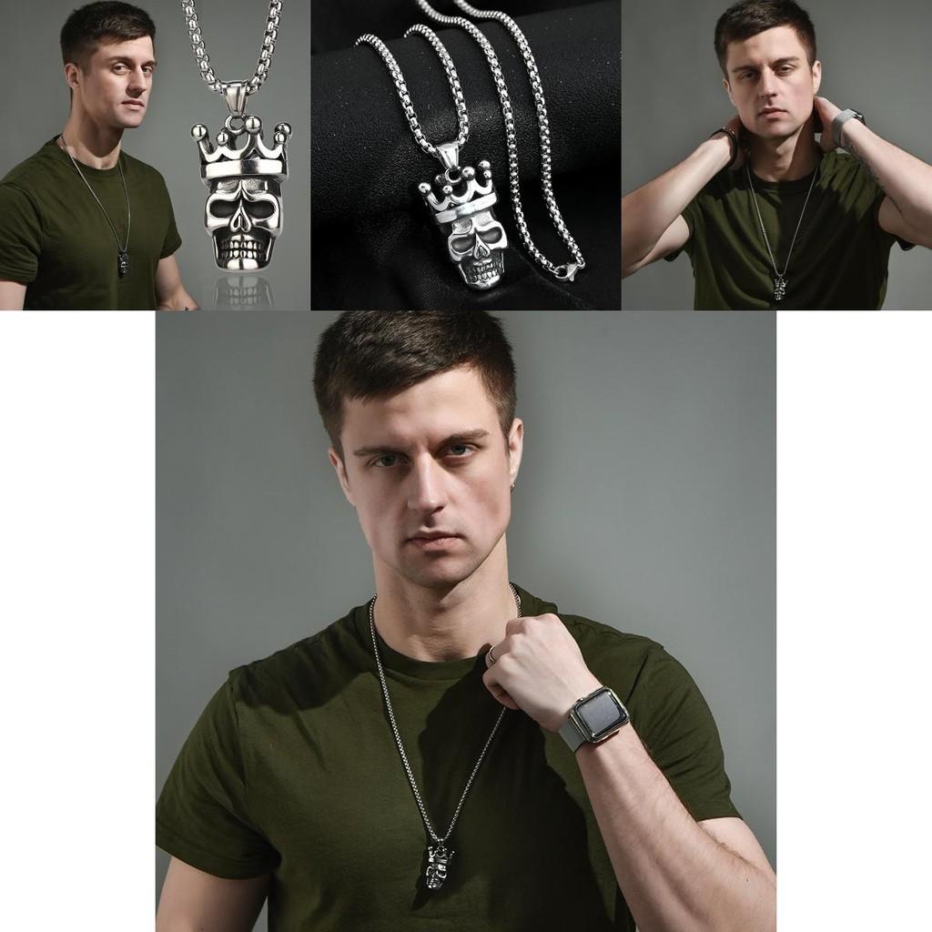 Skull Elegant Vintage Pendant Necklace Made Of Titanium Steel For Memorable Ideas Gift