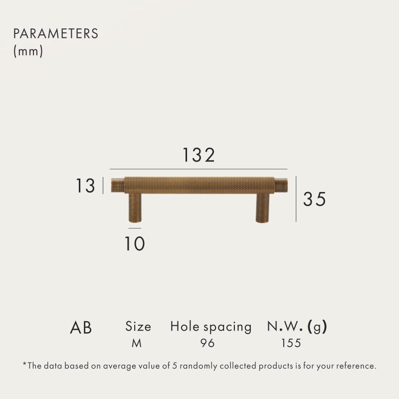 Dooroom Brass Furniture Handles Modern Knurled Antique Brass Cupboard Wardrobe Dresser Shoe Box Drawer Cabinet Knobs T-Bar