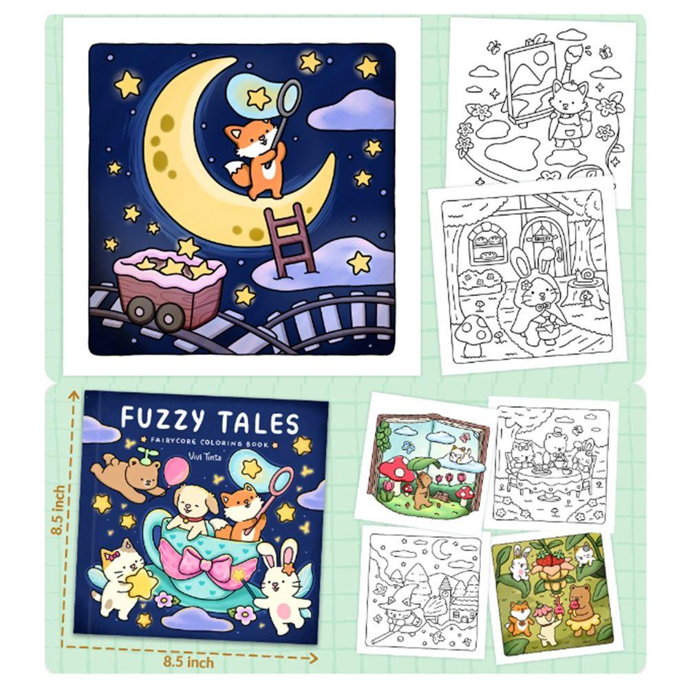 Stress Relief Coloring Book Girl Moments Paperback Montessori Drawing Toy for Adults And Teens