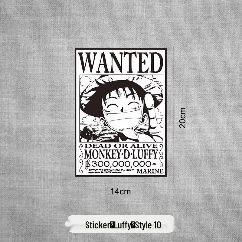 One Piece Anime Stickers: Luffy, Pirate Ship, Sanji Car Scratch Covers
