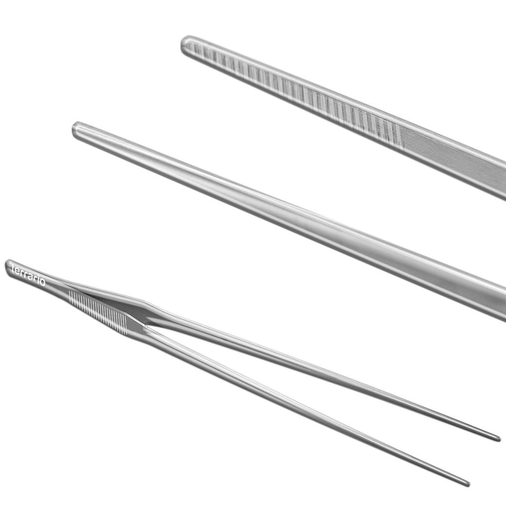 Long Terrarium Tweezers Straight For Feeding Reptiles Amphibians 38cm