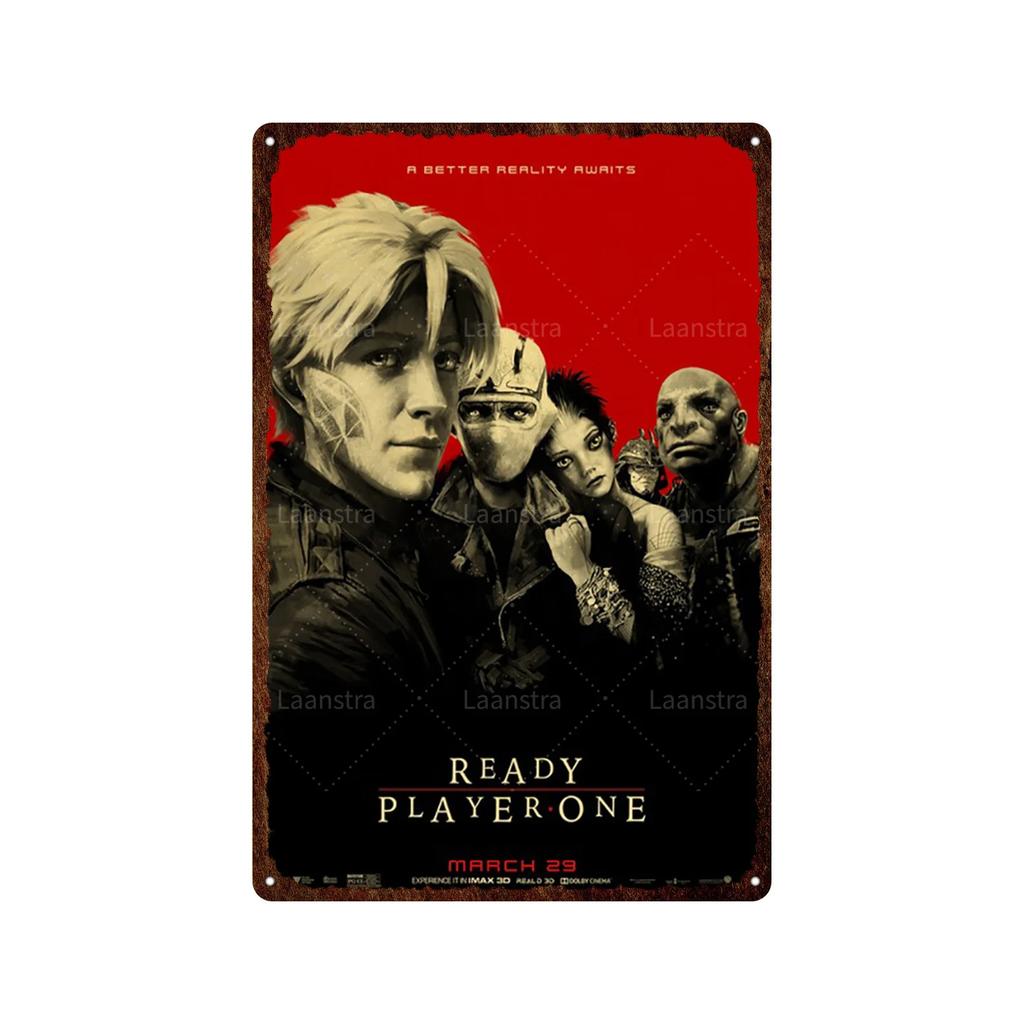 Ready Player One Retro Movie Tin Sign Poster Bar Home Decoration Metal Sign Plaque Decoration Wall Art Decor For Decorating