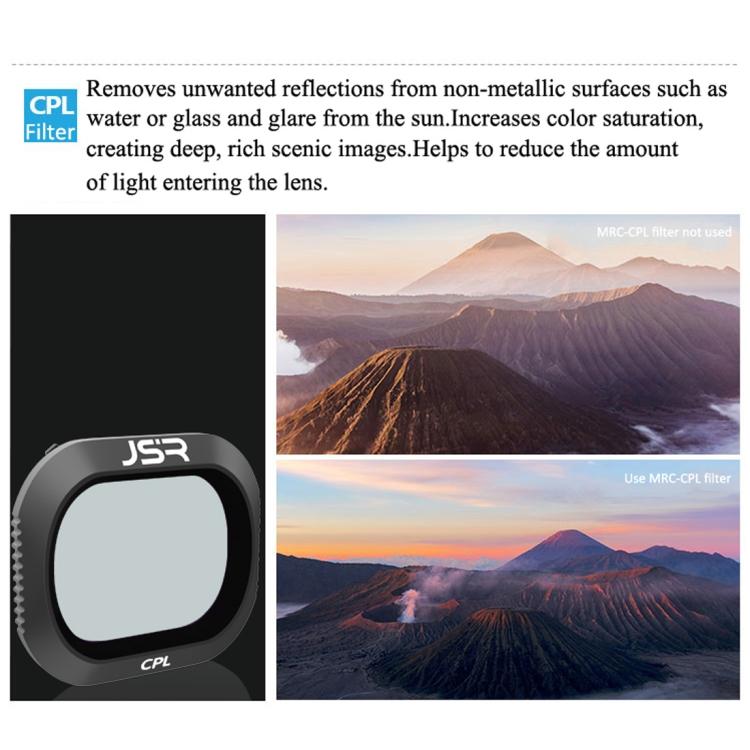 JSR Drone 6 In 1 UV+CPL+ND4+ND8+ND16+ND32 Lens Filter for DJI MAVIC 2 Pro