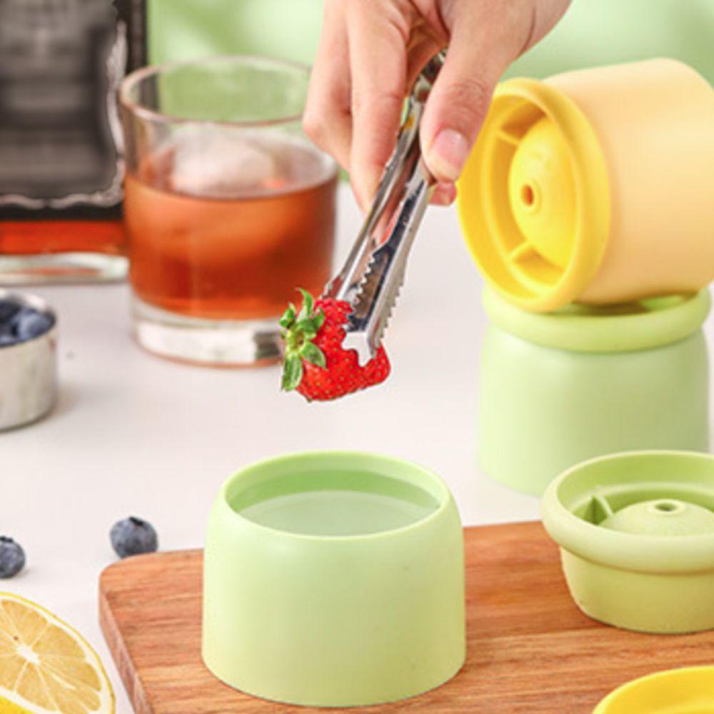 2PCS Food Grade Silicone Spherical Shape Ice Cube Mold Single-cell Ice Ball Mold  Drink