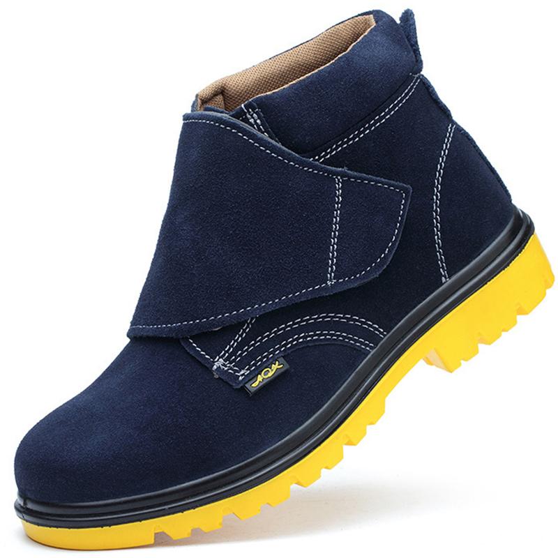 Men Safety Shoes Steel Toe Work Boots Anti-smashing Safety Boots Men Construction Welding Shoes Work Shoes Male Security Boots