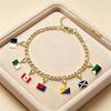 Diy Small National Country Flag Charms Bracelet For Woman Men Personalized Stainless Steel Football Fans Gift Jewelry