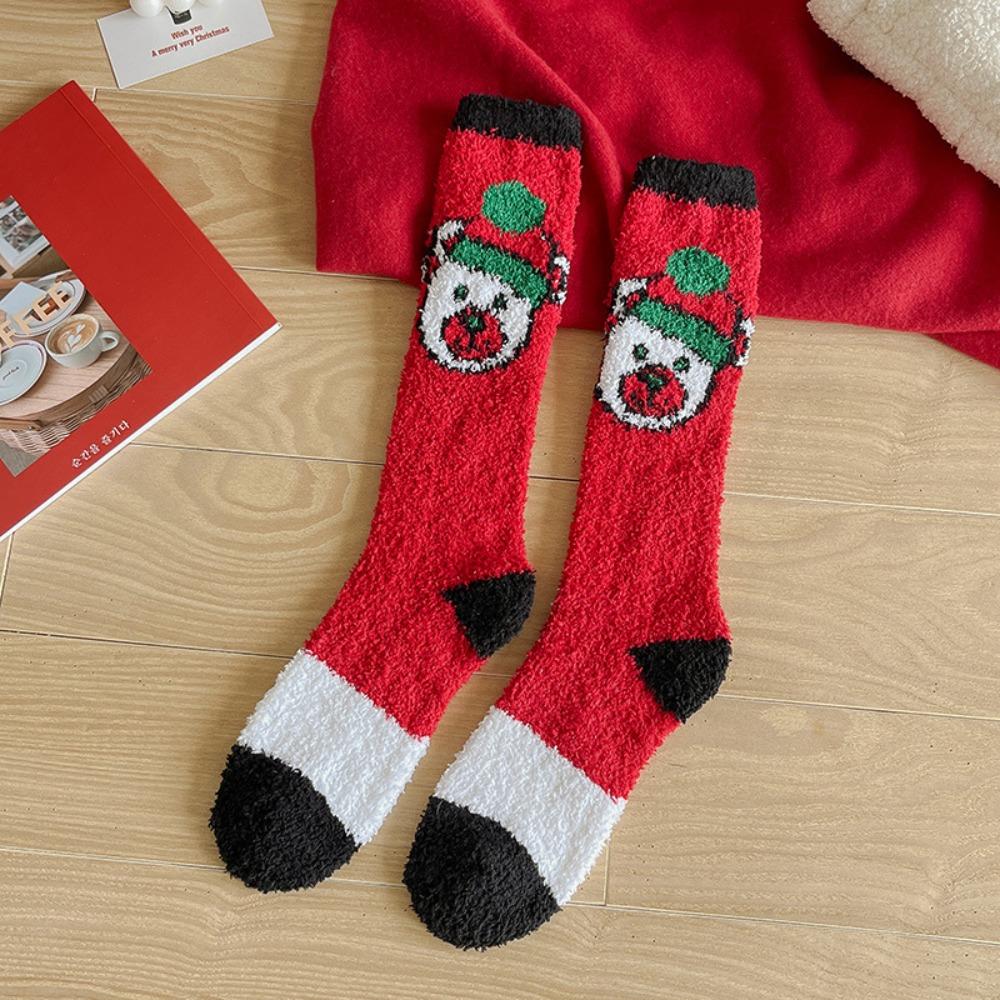 Long Tube Home Sleep Socks Calf Socks Women Hosiery Thick Christmas Stocking  Women