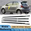 4 ks tesnenie okna pre Toyota Yaris Hatchback 2006-2013 (4 dvere) Čierne gumové tesniace lišty pre vonkajšie bočné sklá vpredu a vzadu