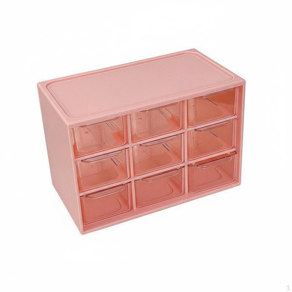 Transparent Bead Organizer Large Capacity 9Drawer Storage Box SpaceSaving 9 Drawer for