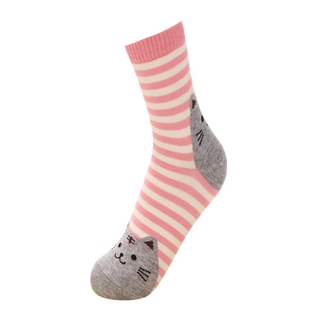 1 Pair Women Cotton Socks  Character Print Women's Winter Socks