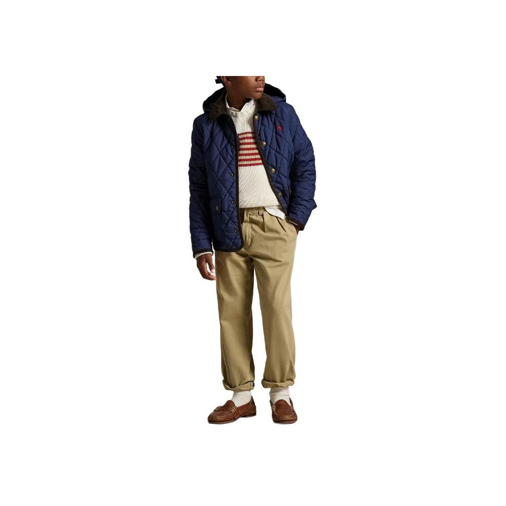 Polo Ralph Lauren Jacket With Detachable Hood Single-Breasted Logo Long Sleeve Kids Jackets Navy-Blue CWPOTWY6020329410