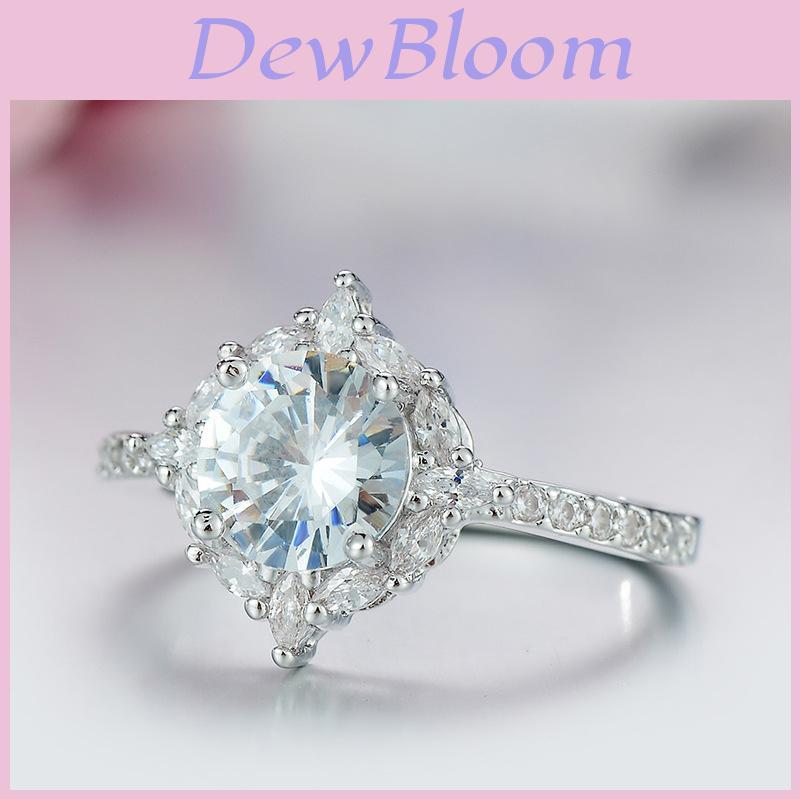 Luxurious Brass And White Steel Ring Stunning European Style Jewelry