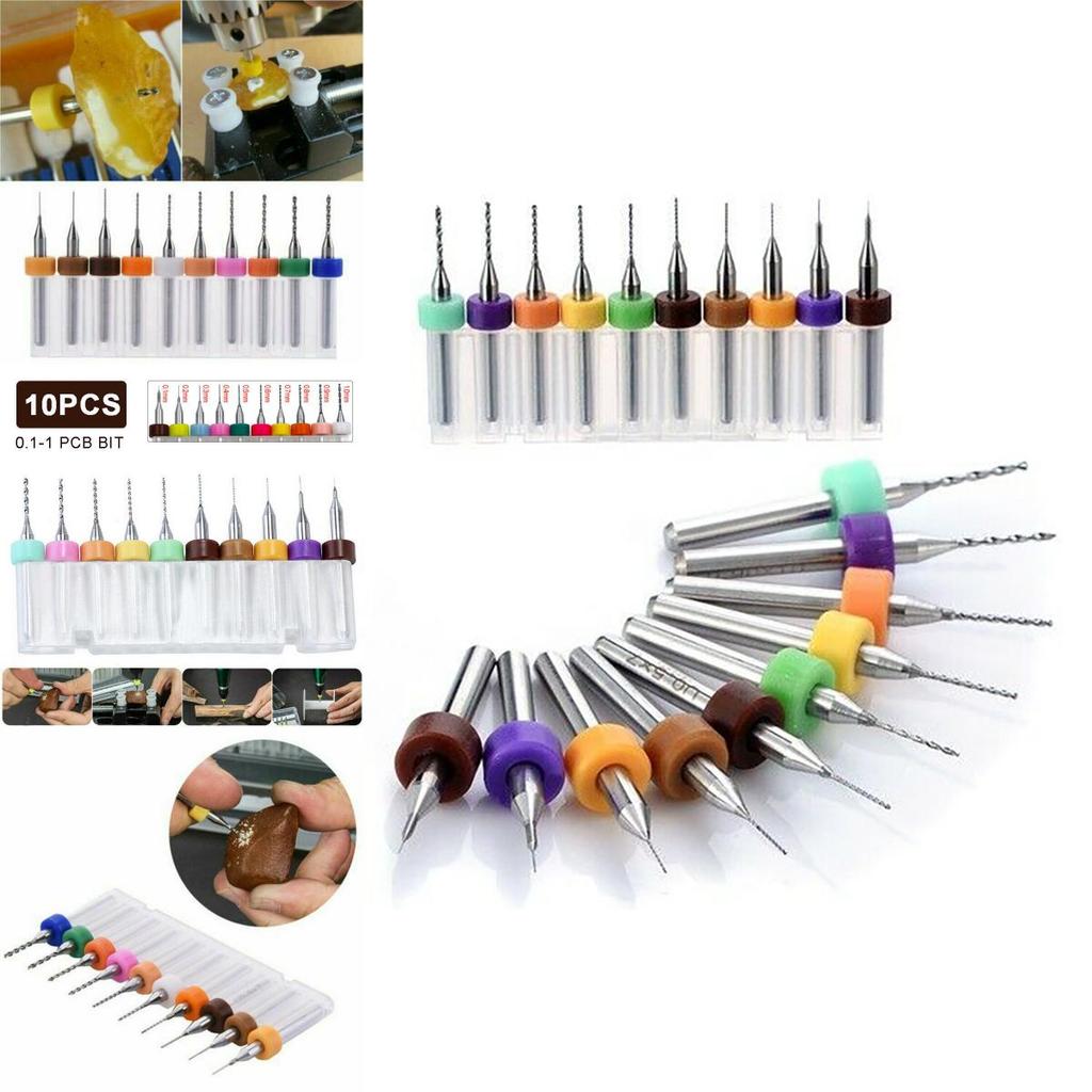 High-quality 10pcs Pcb Carbide Micro Twist Drill Bits Set Perfect For Jewelry Making