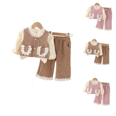Kids Casual Long-Sleeve Set, Comfortable Daily Wear Outfits