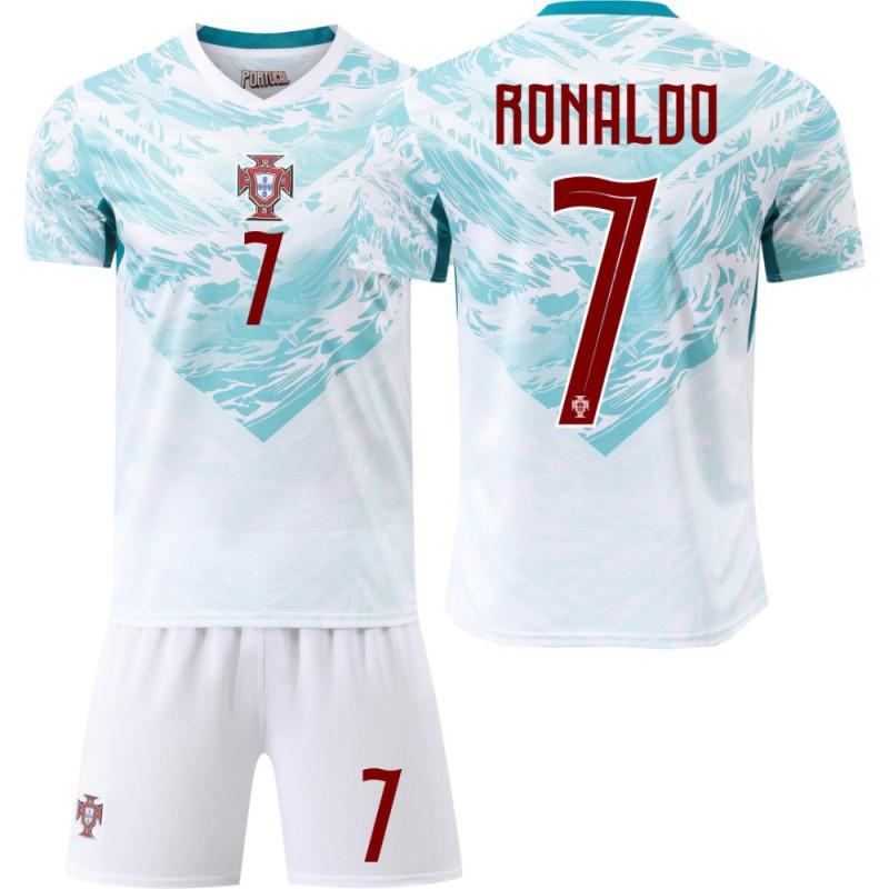 

World Cup Portugal Away Jersey Set No. 7 C Ronaldo 8 B Fee Children s Football Shirt 22-yard