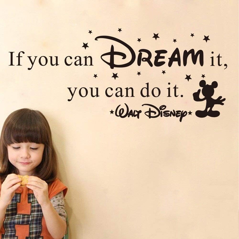 SHELLSTYLE Inspirational Wall Decals Quotes (If You can Dream it, You can do it.)