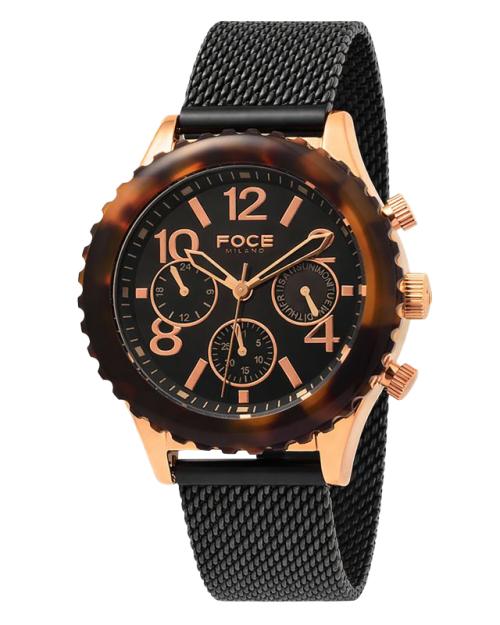 [FOCE] FOCE 44mm Camouflage Men s Mesh Band Watch FM7741M-GD FM7741M-BK