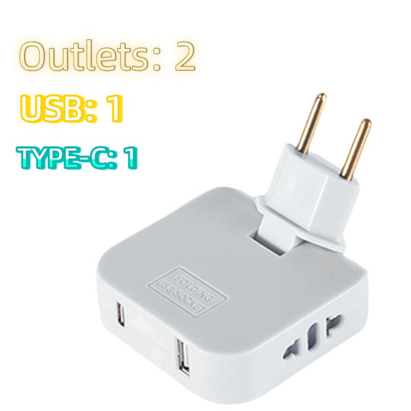 Europäischer Standard Drehbarer Steckdosenadapter – 180° Schwenkbar, Mehrfachsteckdose, Leicht, Kabellos & Tragbar