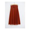Thick Belted Loose Imported Crepe Skirt