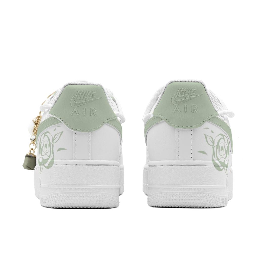 Nike Air Force 1 Green Unripe Love Slip Resistant Abrasion Resistant Slip Resistant Abrasion Resistant Low top CW2288-111(Team403-)