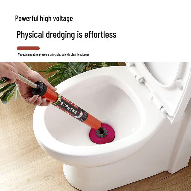Household Leather Toilet Plunger: One-Shot Unclogging Tool with Suction Cup