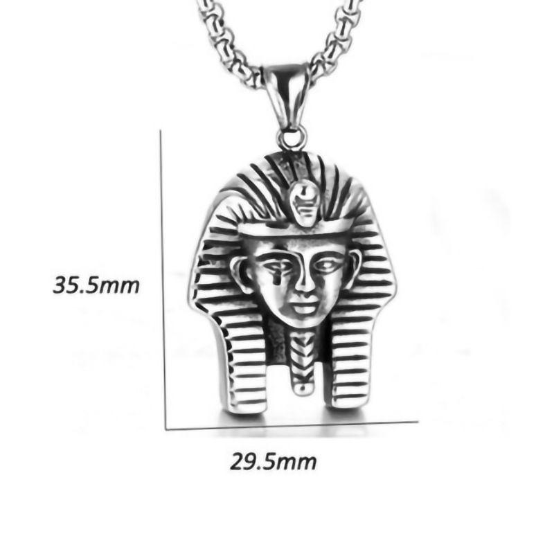 2023 Vintage Egyptian Pharaoh Sphinx Pendant, Men's Titanium Steel Necklace