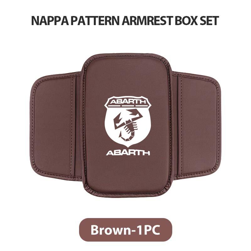 For Abarth Car Armrest Mat Center Console Leather Protection Cushion FR FIAT 500 Doblo Tipo Panda Ducato Punto Stilo